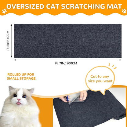 Carpet 78.7"x15.8" Trimmable Cat Scratching Mat - Image 2