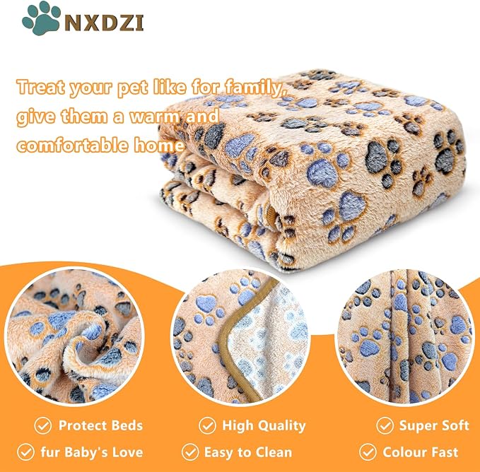 Dog Blankets for Large Dogs, Soft Fluffy Flannel Pet Blanket Mat Cover for Bed - Image 2