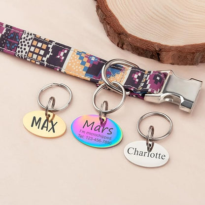 Anavia Personalized Pet ID Tags, Stainless Steel Glossy Laser Engraved Dog Cat - Image 8