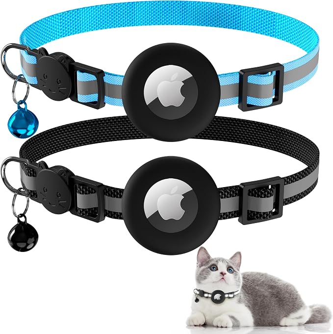 Vanjua 2 Pack Airtag Cat Collar Breakaway by Vanjua