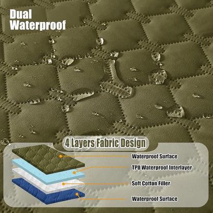 Smiry Waterproof Dog Bed Cover Blanket, Soft Reversible Pet Blanket, Washable - Image 2