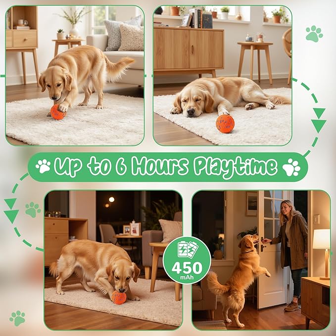Smart Interactive Dog Toys, Vibrating Dog Ball, Electric Dog Chew Toys - Image 5