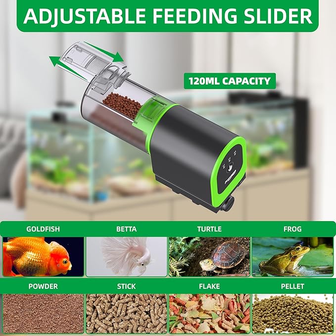 FREESEA Automatic Fish Feeder for Aquarium: Small USB Rechargeable Vacation - Image 3