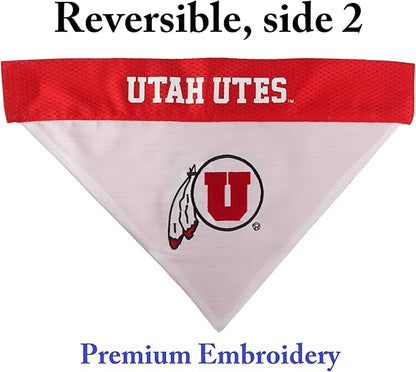 Pets First Collegiate Pet Accessories, Reversible Bandana, Utah Utes, - Image 2