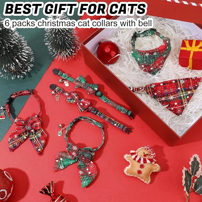 6 Pack Christmas Cat Collar - Image 3