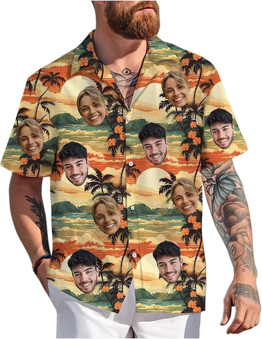 Custom Hawaiian Shirt with Face Photo Picture by GLOXO