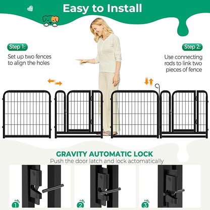 Yaheetech Dog Playpen Outdoor 24 inch 12 Panels Indoor Dog Fence Metal Dog Pen - Image 4