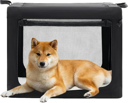 Dog Travel Crate 30 Inch, Portable Soft-Sided Travel Carriers by Relaxinsideexploreoutside