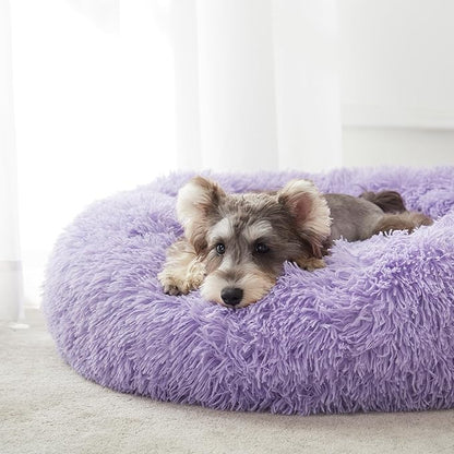 WESTERN HOME WH Calming Dog Bed & Cat Bed, Anti-Anxiety Donut Dog Cuddler Bed - Image 3