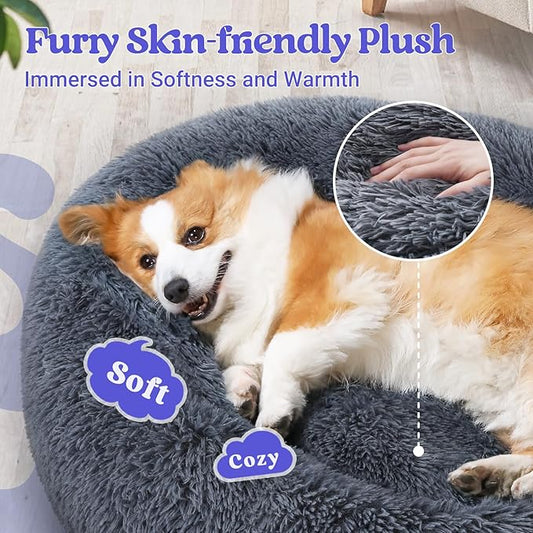 rabbitgoo Calming Dog Bed for Small Medium, 30 inches Pet Bed Machine Washable - Image 2