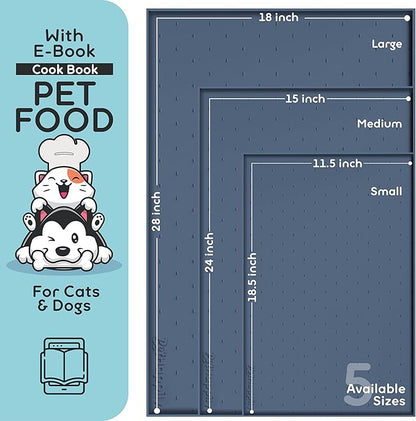 Dog Food Mat - Raised Edges Dogs Mat - Image 2