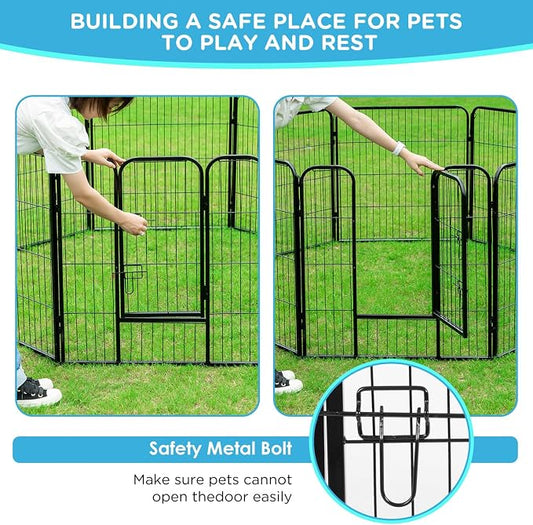 BestPet | Dog Playpen | 32 Inch, 6 Panels | Heavy Duty Metal Pet Exercise Pen | - Image 2