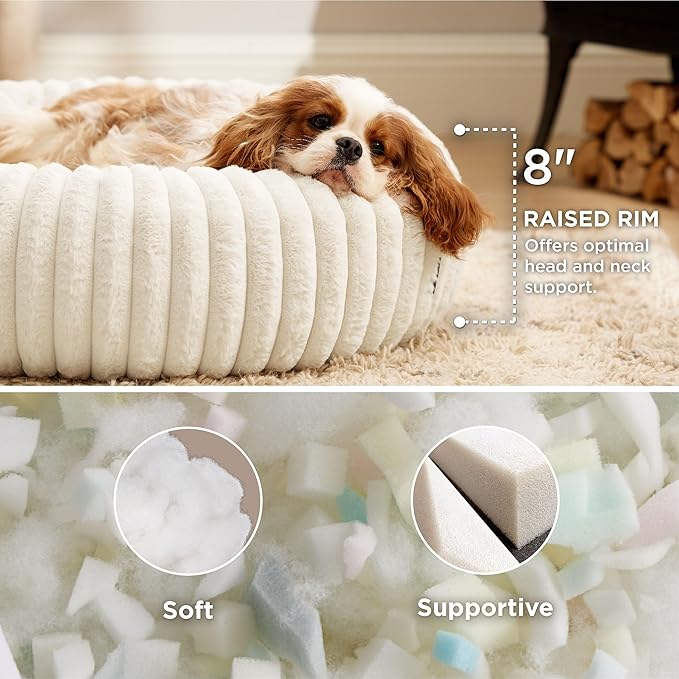 Bedsure ComfyFleece™ Donut Medium Dog Bed - Image 2