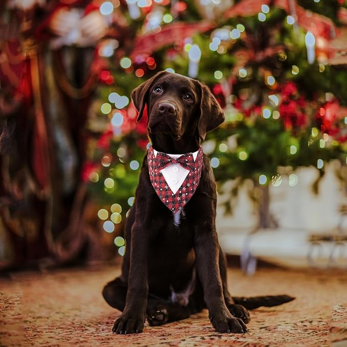 ADOGGYGO Christmas Dog Tuxedo Bandana - Image 4