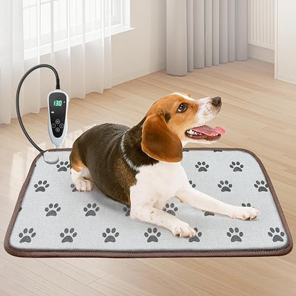 Dog Heating Pad 28x18in with Smart Thermostat Switch and Power Line Protection by Afullrangeofservicesforyourpet