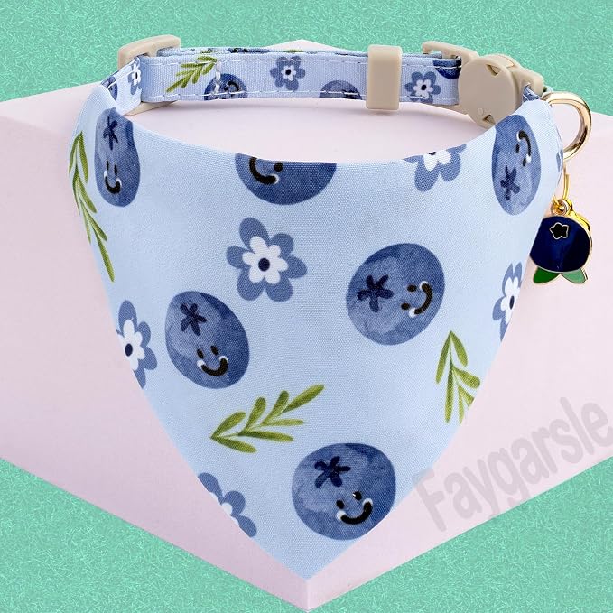 Faygarsle 2 Pack Blueberry Pattern Cat Collar Set - Image 3