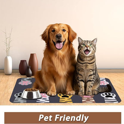 Cute Cat Paw Print Dog Food Mat - Image 6