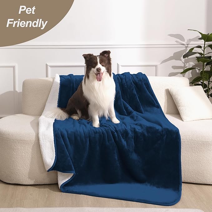 gogobunny Dog Blanket, Waterproof Reversible Sherpa Fleece Throw Blanket - Image 4