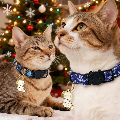 Elegant little tail 2 Pack Cat Collar- Christmas Cat Collars Breakaway - Image 4
