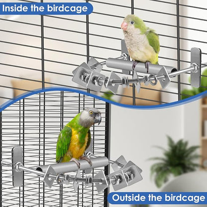 Bird Perch for Cage, Stainless Steel Parrot Perches - Image 6