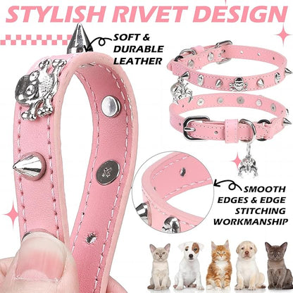 EXPAWLORER Cat Collar for Girl Boy Cats- Adjustable Leather Pet Collar - Image 4