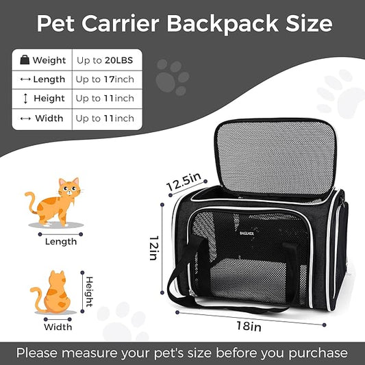 BAGLHER Pet Travel Carrier, Cat Carriers Dog Carrier - Image 2