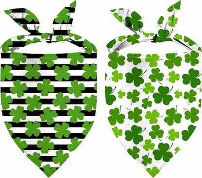 St. Patrick's Day Dog Bandana, 2 Pack Adjustable Holiday Party Pets Saint by XGXHZYLC