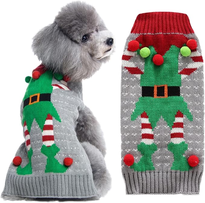 Dog Cat Ugly Christmas Sweater Boy Girl Xmas Pet Clothes Holiday Puppy Costume by DOGGYZSTYLE