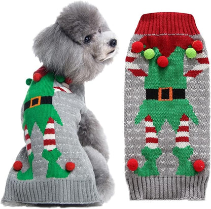 Dog Cat Ugly Christmas Sweater Boy Girl Xmas Pet Clothes Holiday Puppy Costume by DOGGYZSTYLE