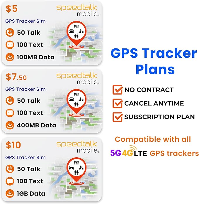 SpeedTalk SIM Card for GPS Trackers Pet Kids Senior Vehicle Car Activity 4G LTE - Image 4