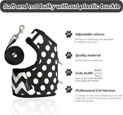 Cat Harness and Leash for Walking Escape Proof, Adjustable Cat Vest Harness - Image 4