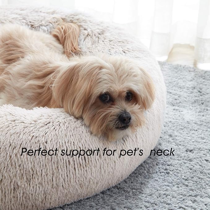 WESTERN HOME WH Calming Dog & Cat Bed, Anti-Anxiety Donut Cuddler Warming Cozy - Image 3