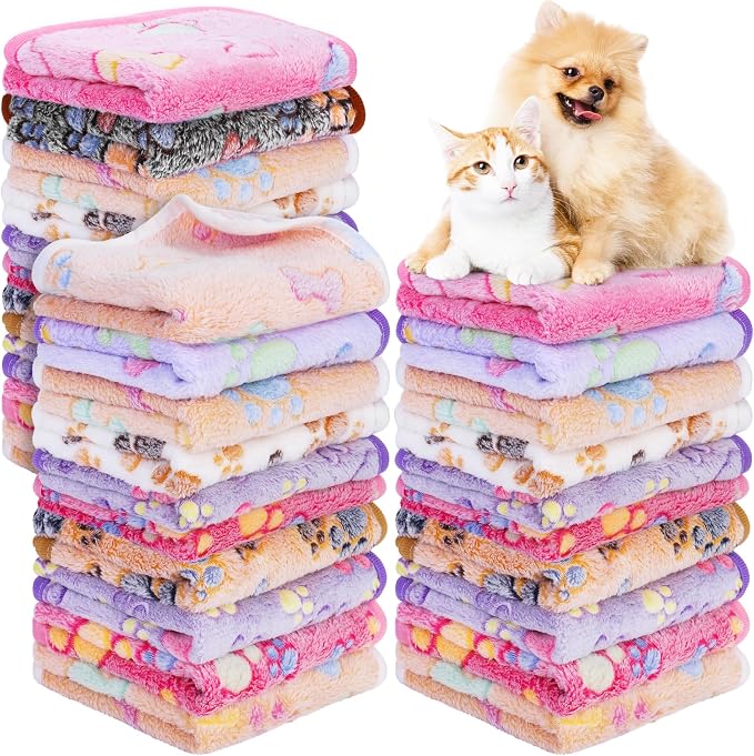 MCEAST 30 Pieces Fluffy Dog Cat Blanket by MCEAST