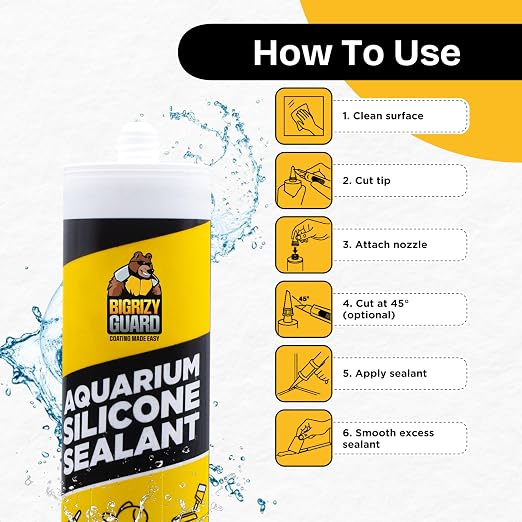 Aquarium Silicone Sealant Clear 10.14 Fl oz Cartridge - Image 3
