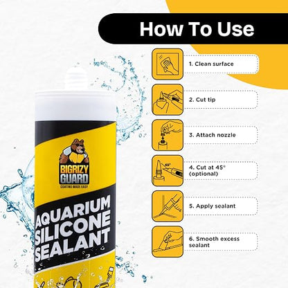 Aquarium Silicone Sealant Black 10.14 Fl oz Cartridge - Image 3