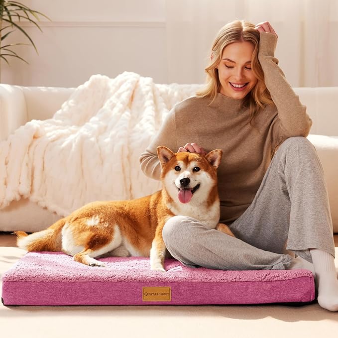 Patas Lague Orthopedic XL Dog Bed Large Sized Dog 42''X28'', Soft Waterproof - Image 2