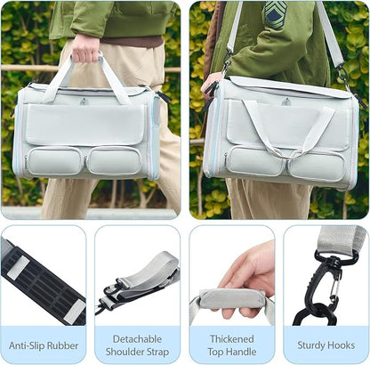 Cat, Dog Carrier for Pets up to 15 lbs, Soft-Sided Collapsible Pet Carrier - Image 5