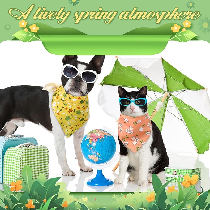 Weewooday 50 Pcs Spring Dog Bandanas Bulk - Image 5