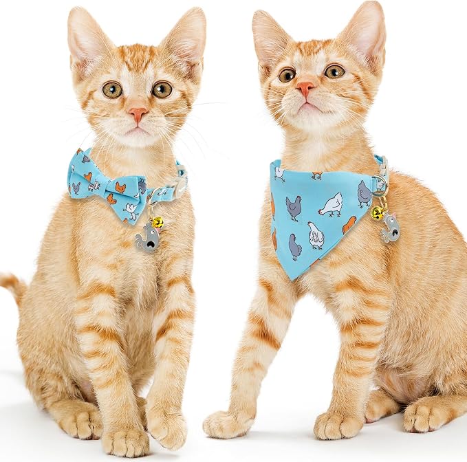 Faygarsle 2 Pack Chicken Pattern Cat Collar Set - Image 7