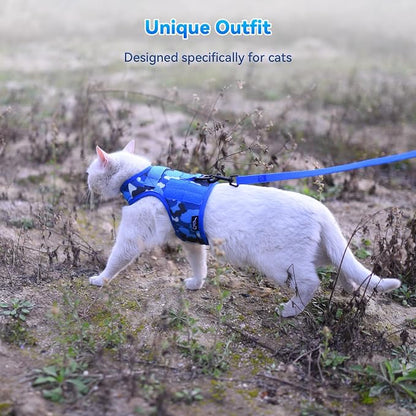 Tactical Cat Harness and Leash for Walking Escape Proof Breathable Mesh Fabric - Image 6