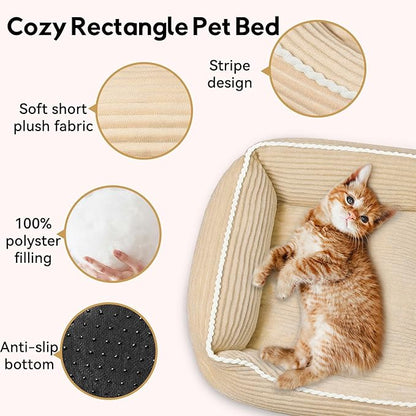 Rectangle Cat Dog Bed for Large Medium Small Pets Indoor Outdoor Machine - Image 4