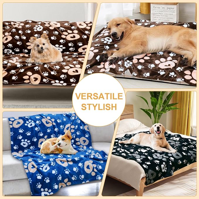 Premium Dog Blankets for Large Dogs & Cat Flannel Blanket Washable, Soft Pet - Image 4