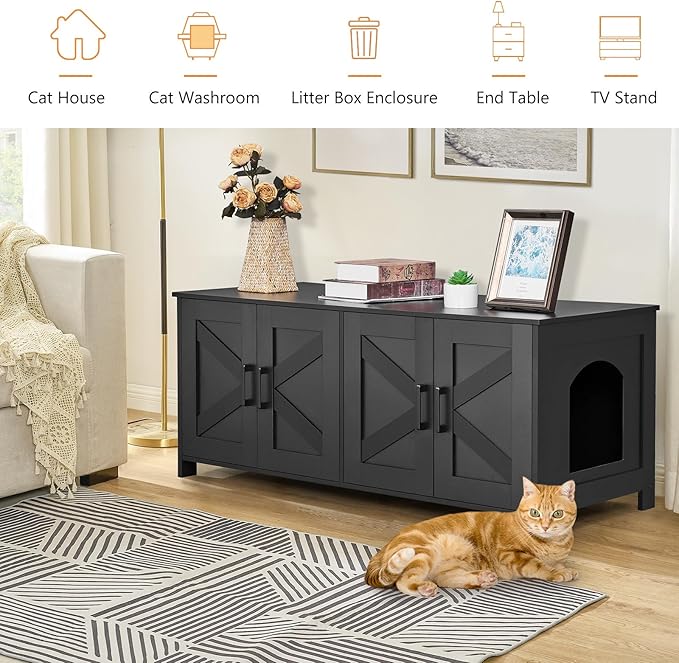Homhedy Cat Litter Box Enclosure - Image 6