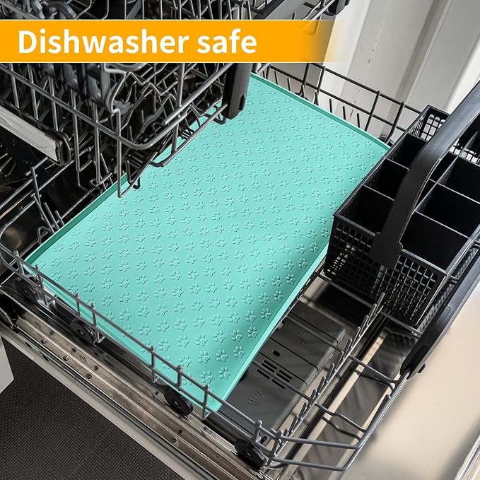 Ptlom Pet Placemat for Dog and Cat, Mat for Prevent Food and Water Overflow - Image 8