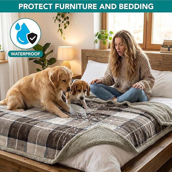 PetAmi Waterproof Dog Blanket for Medium Large XL Dog Puppy Cat Throw for Couch - Image 2