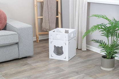 Trixie Casa Cara Modular Cardboard Cat Condo, Corrugated Indoor Cat Condo & - Image 6