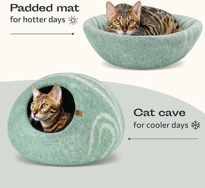 MEOWFIA Cat Cave – Premium Felt Cat Bed - Image 4