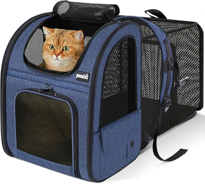 Pecute Cat Backpack Carrier Expandable, Pet Backpack by pecute