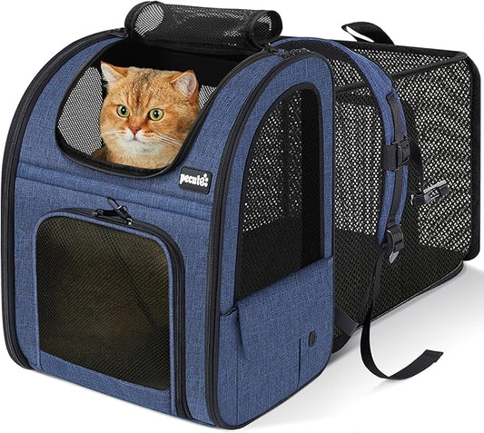 Pecute Cat Backpack Carrier Expandable, Pet Backpack by pecute