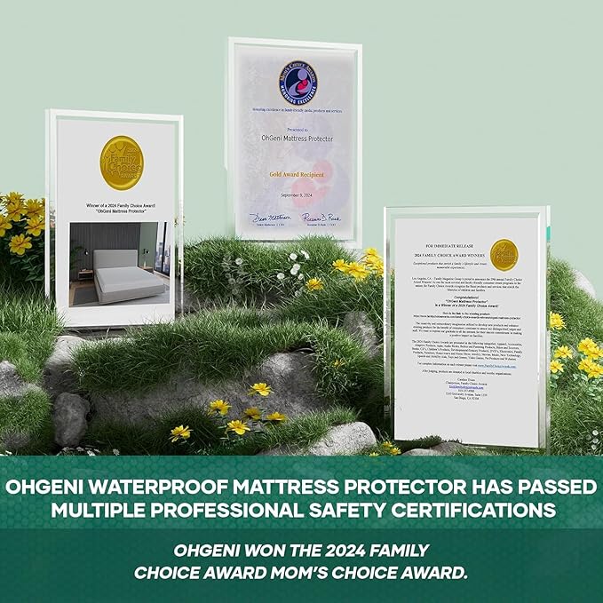 OhGeni Waterproof Mattress Protector, Fitted Sheet - Image 8